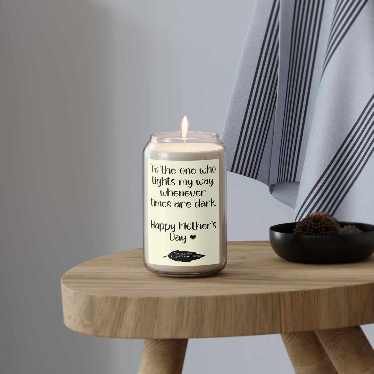 Large Personalized Scented Candle.