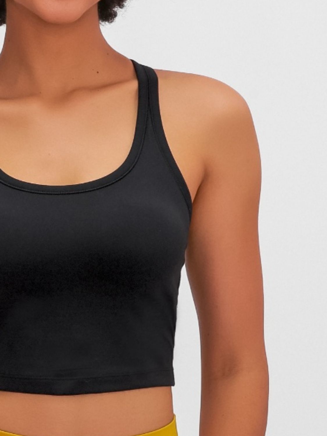 Millennia Scoop Neck Active Tank with Detachable Chest Pads.