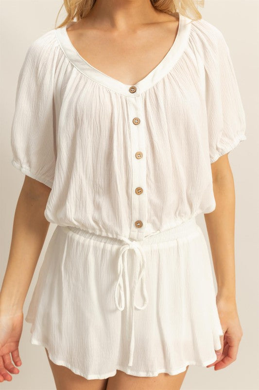 HYFVE Drawstring Hem Short Sleeve Top and Skort Set.