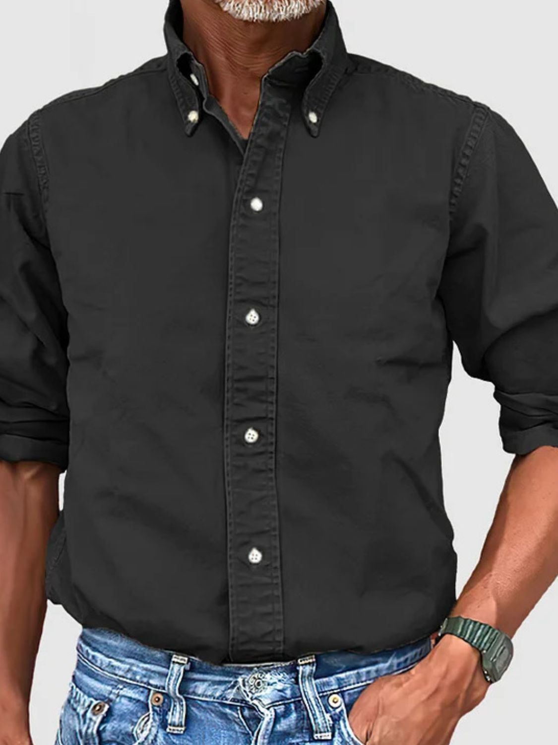 Collared Neck Button Down Shirt