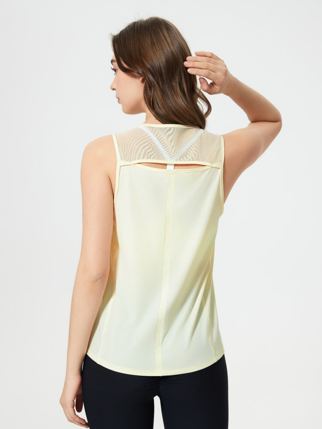 Millennia Cutout Back Round Neck Active Tank.