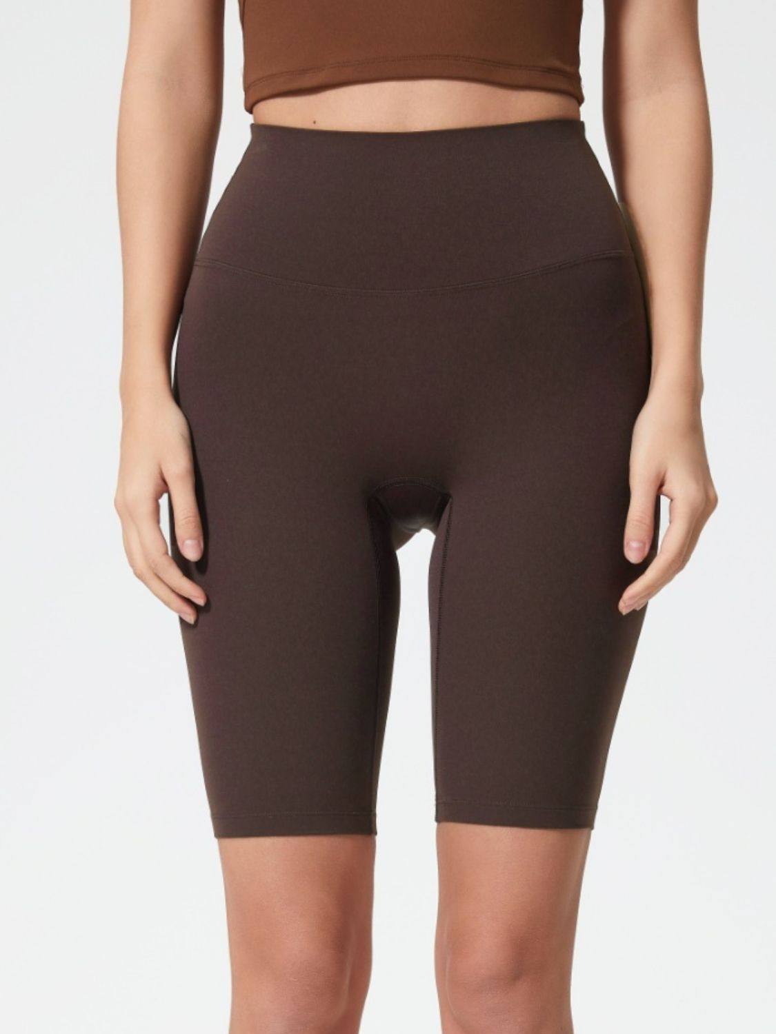 Millennia High Rise Wide Waistband Active Shorts.