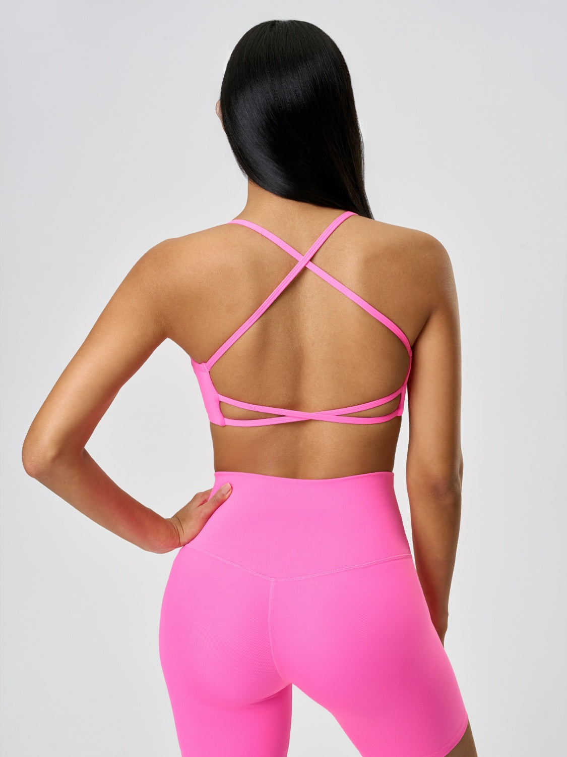 Crisscross Back Active Cami with Detachable Chest Pads - Workout & Yoga Top.