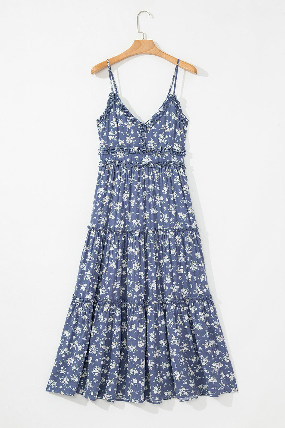 Enchanting Floral Tiered Midi Dress - Romantic Summer Essential.