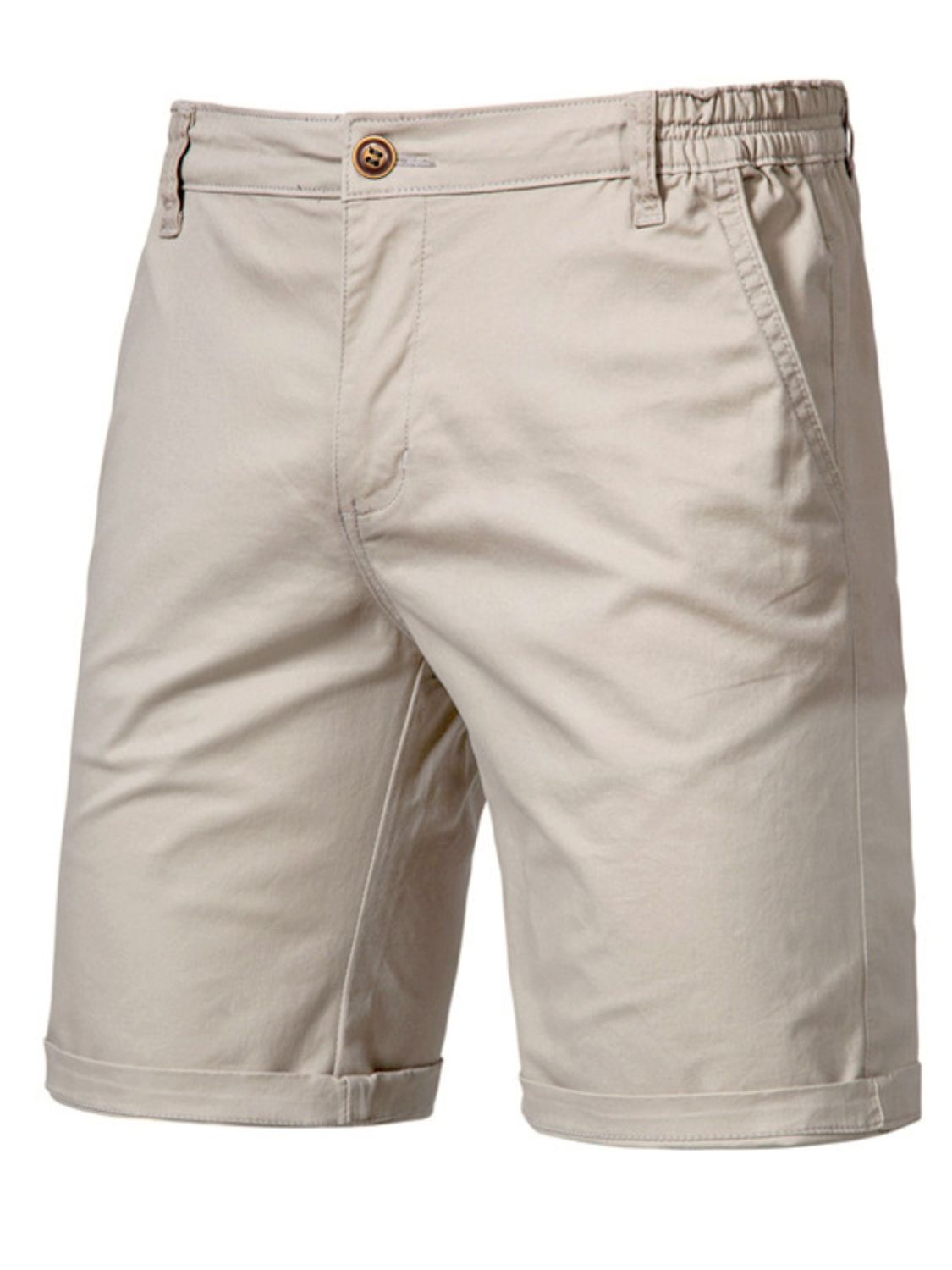 Men's Comfortable Elastic Waist Shorts with Pockets - Casual Essential.