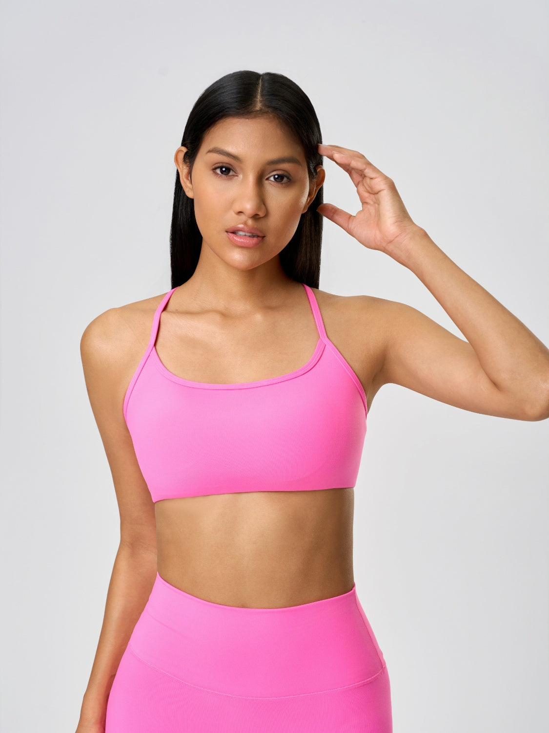Crisscross Back Active Cami with Detachable Chest Pads - Workout & Yoga Top.