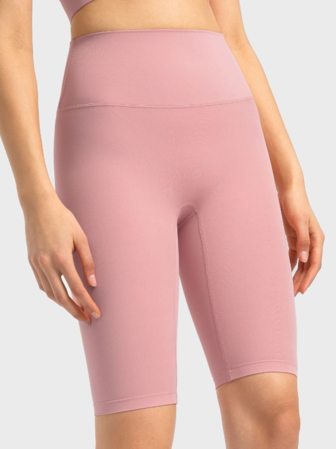 Millennia High Rise Wide Waistband Active Shorts.