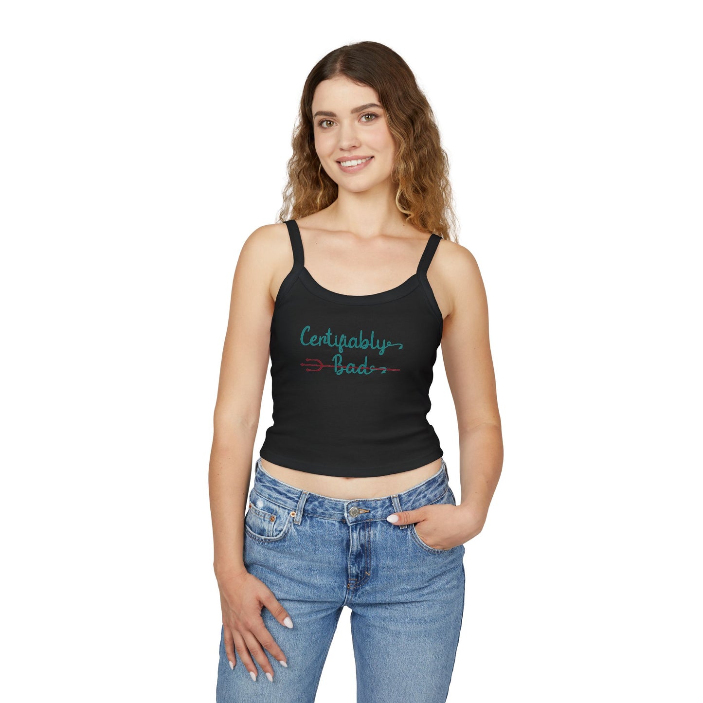 "Certifiably Bad" Spaghetti Strap Tank.