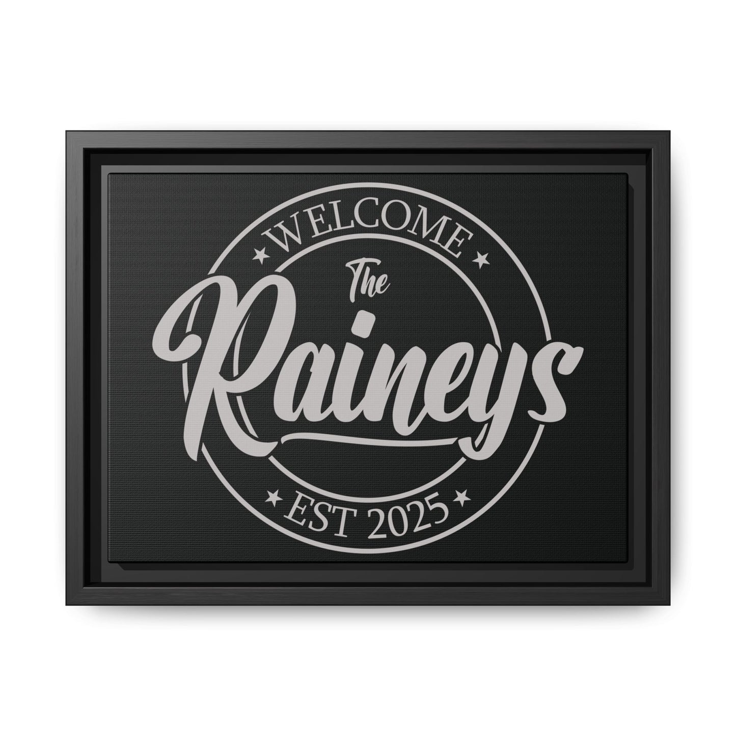 Canvas Wall Art - Personalized Welcome Art with Family Name and Year.