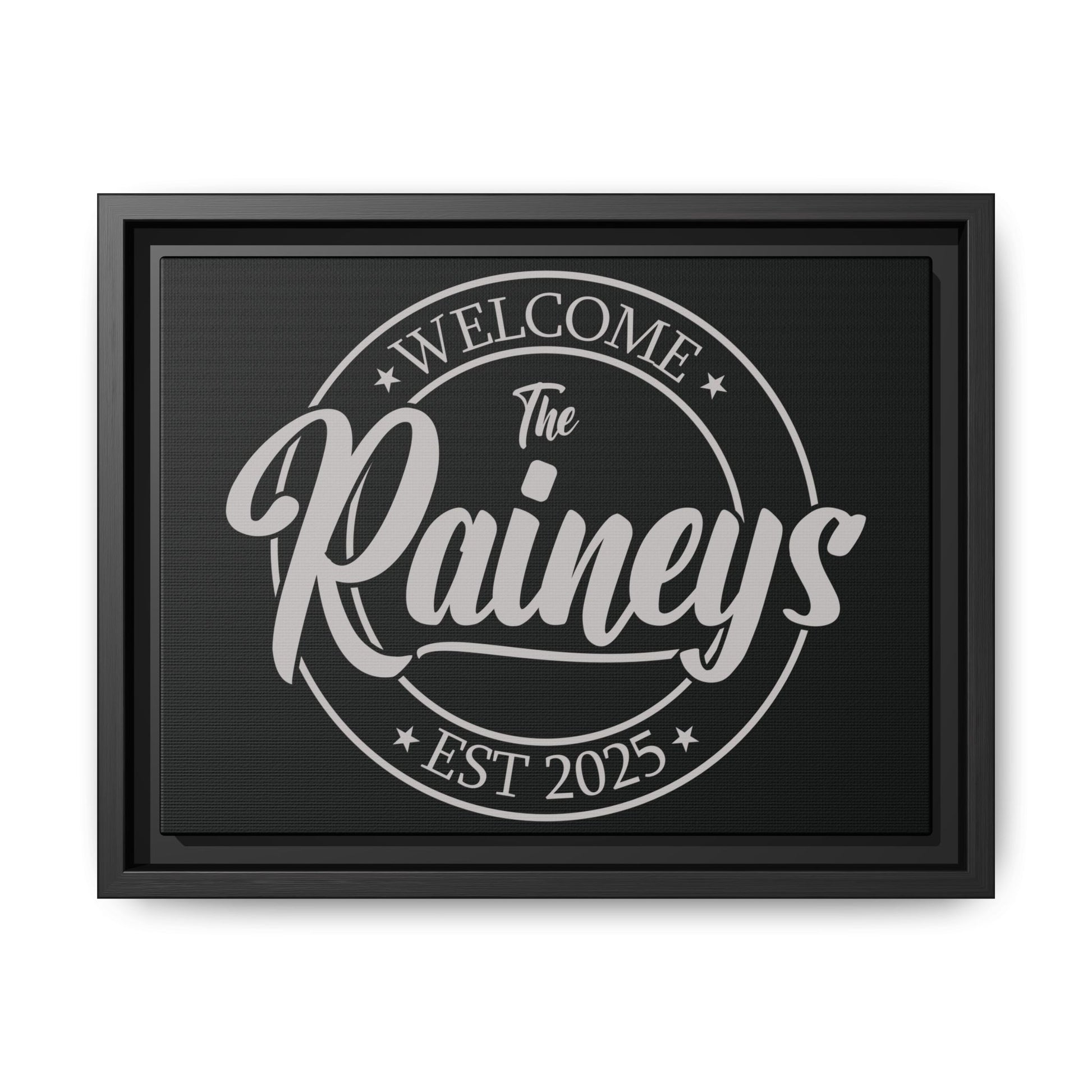 Canvas Wall Art - Personalized Welcome Art with Family Name and Year.