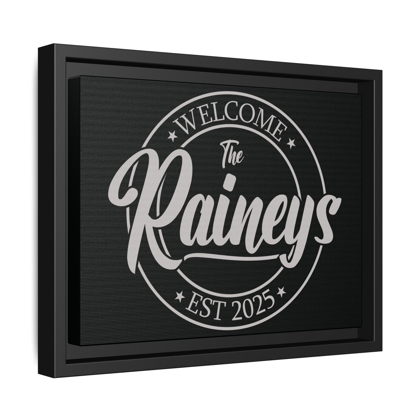 Canvas Wall Art - Personalized Welcome Art with Family Name and Year.