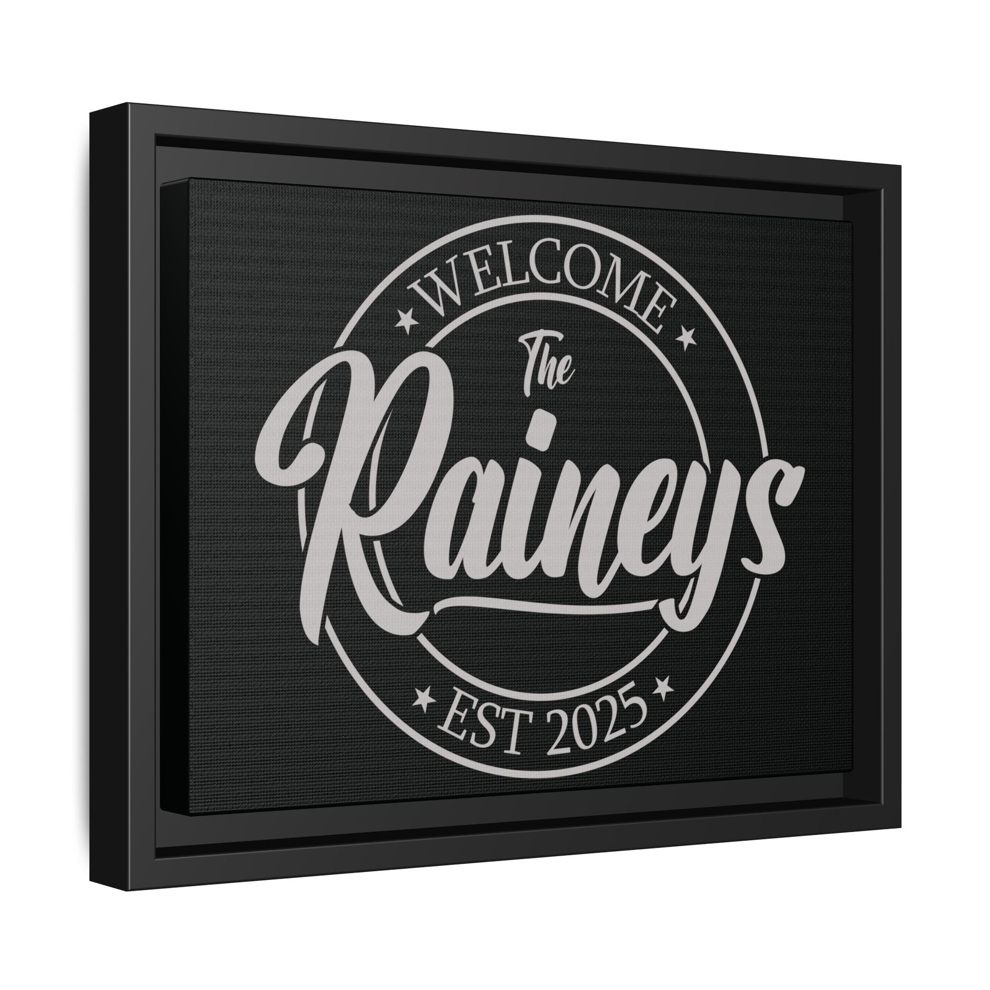 Canvas Wall Art - Personalized Welcome Art with Family Name and Year.