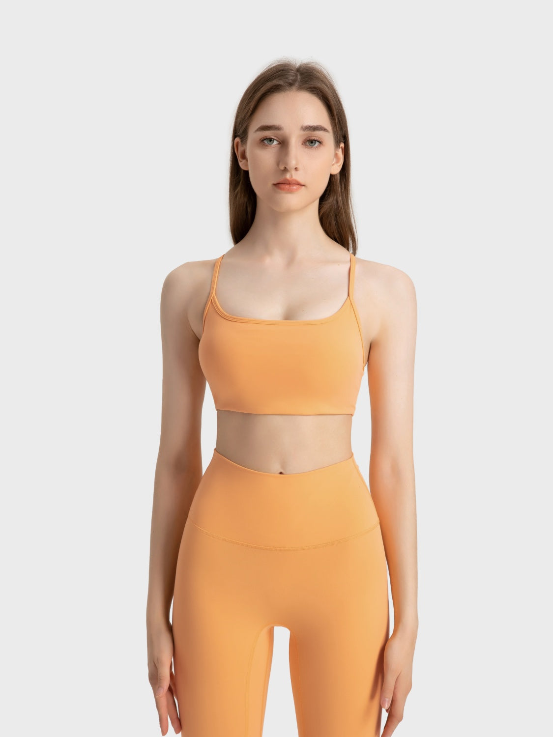 Crisscross Back Active Cami with Detachable Chest Pads - Workout & Yoga Top.