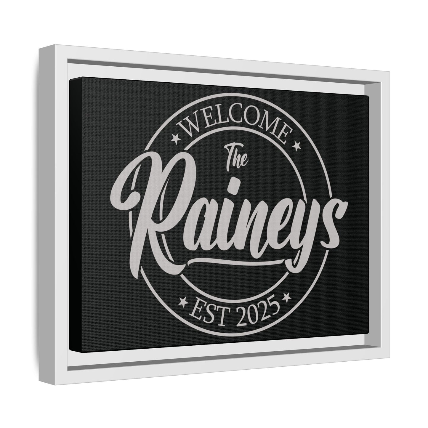 Canvas Wall Art - Personalized Welcome Art with Family Name and Year.