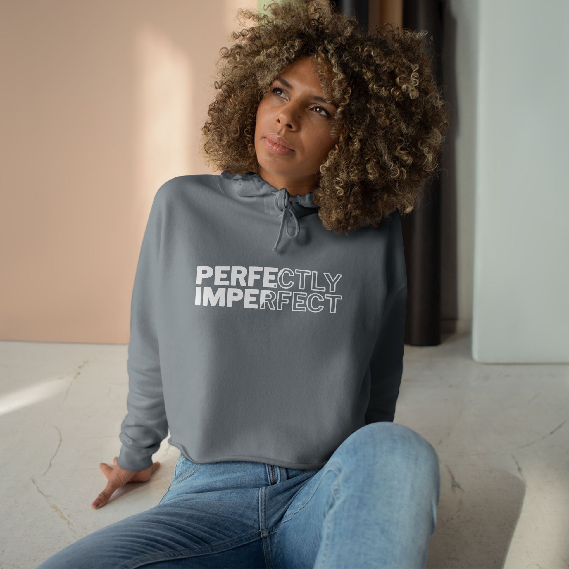 Perfectly Imperfect Crop Hoodie.
