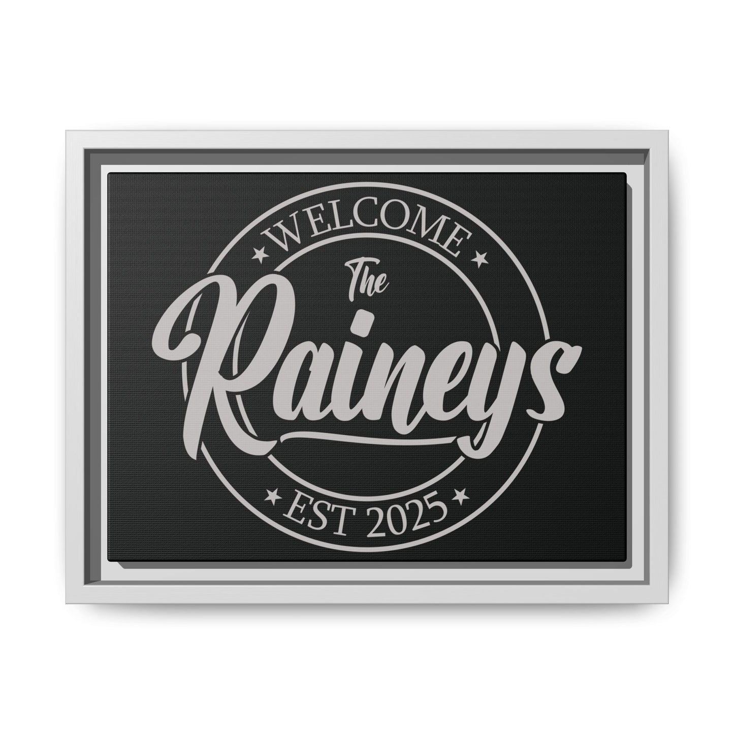 Canvas Wall Art - Personalized Welcome Art with Family Name and Year.