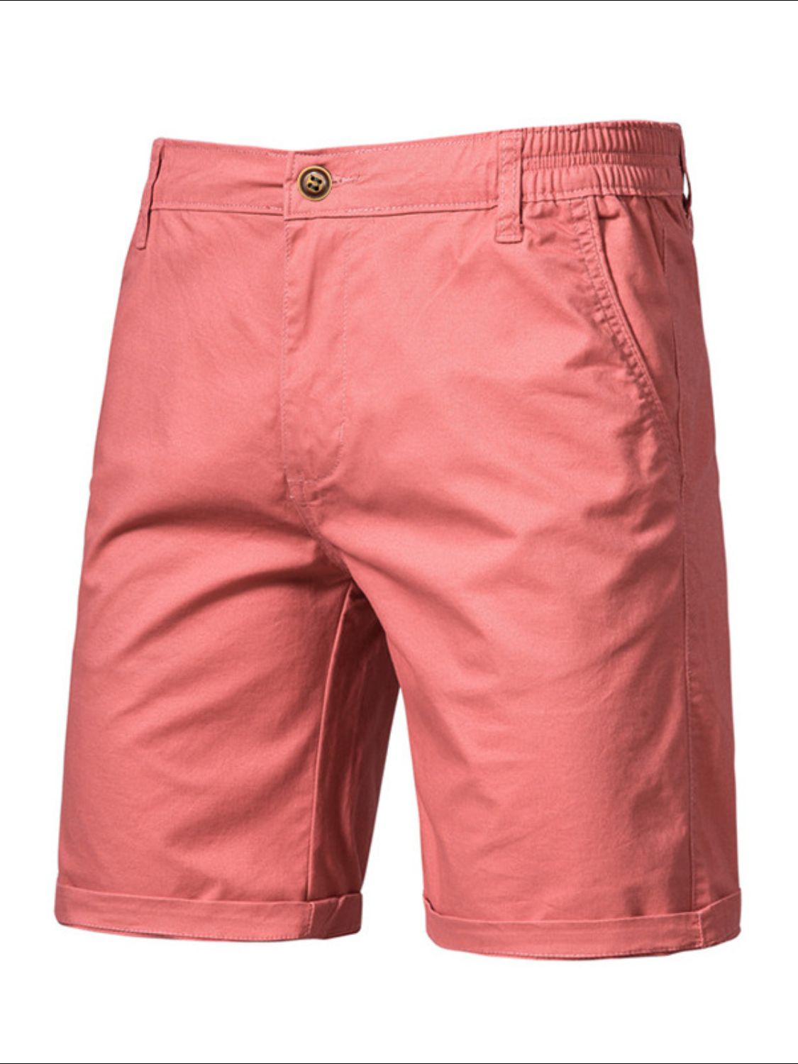 Men's Comfortable Elastic Waist Shorts with Pockets - Casual Essential.