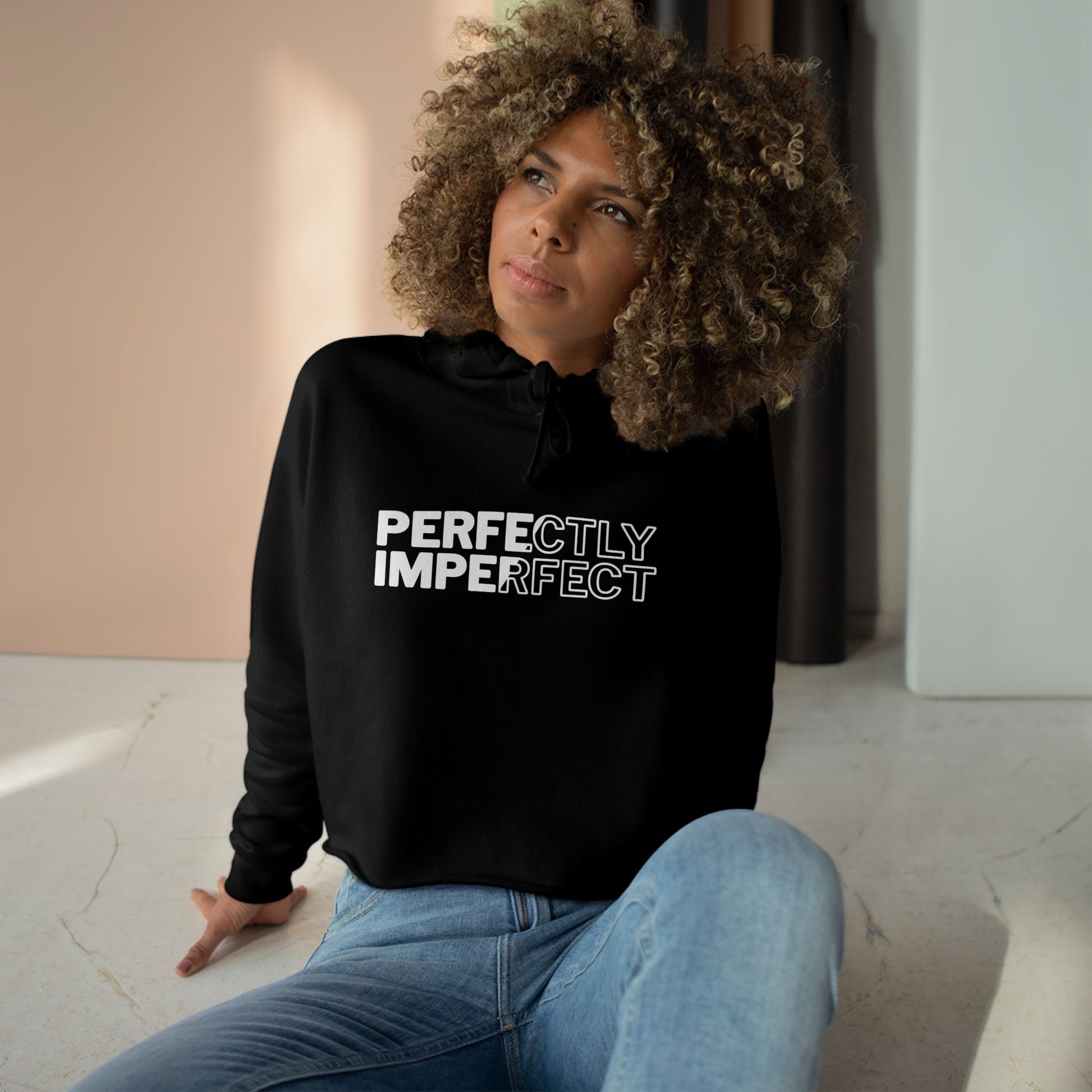 Perfectly Imperfect Crop Hoodie.