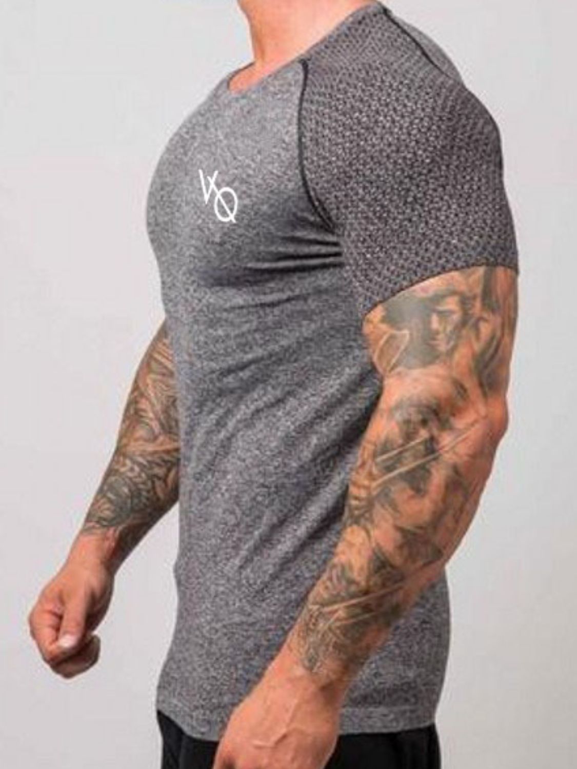 Men's Active Round Neck Short Sleeve T-Shirt.
