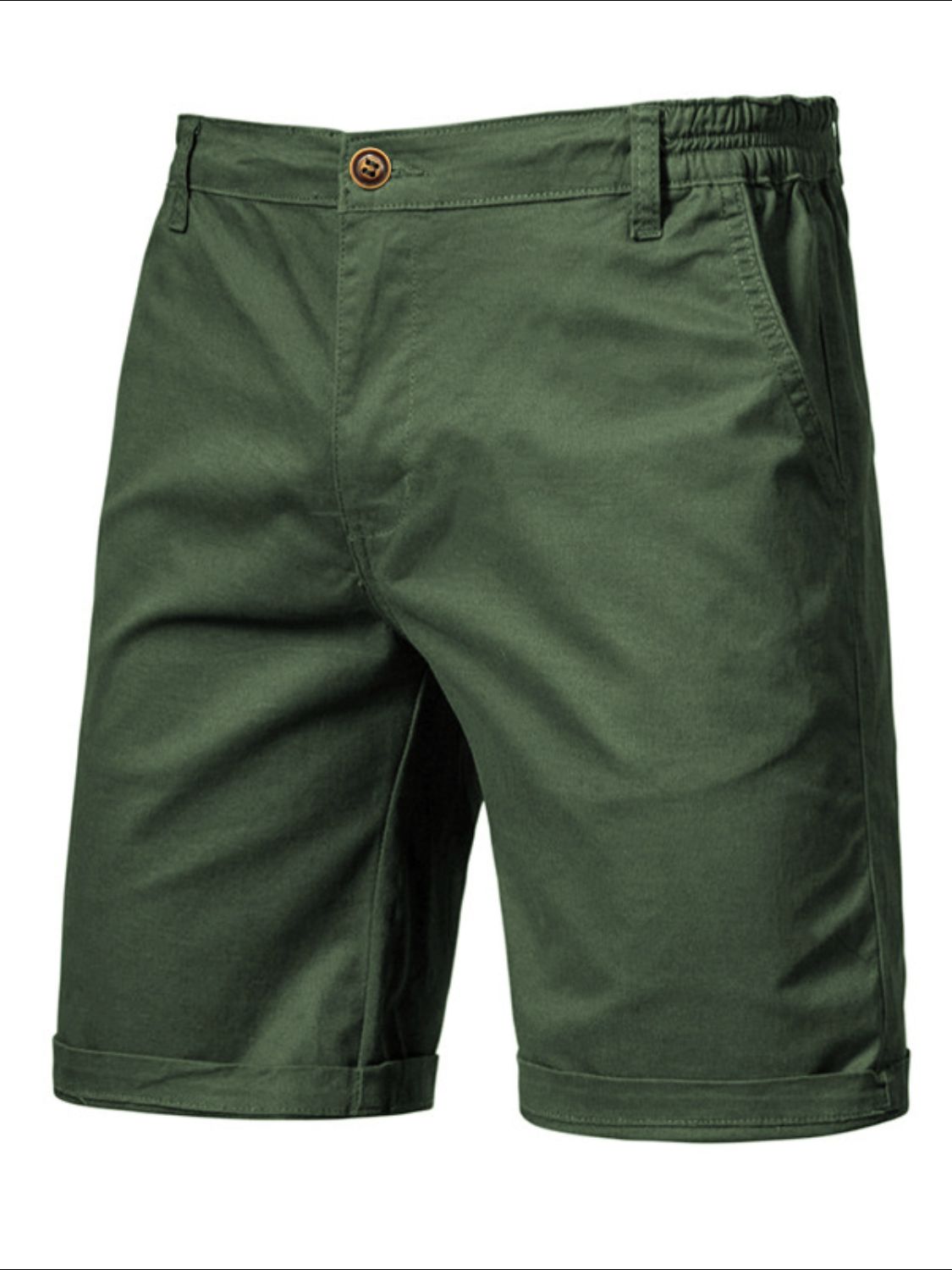 Men's Comfortable Elastic Waist Shorts with Pockets - Casual Essential.