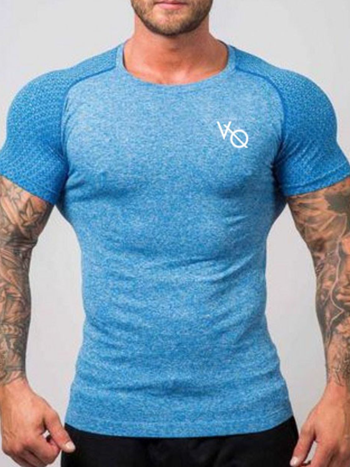 Men's Active Round Neck Short Sleeve T-Shirt.