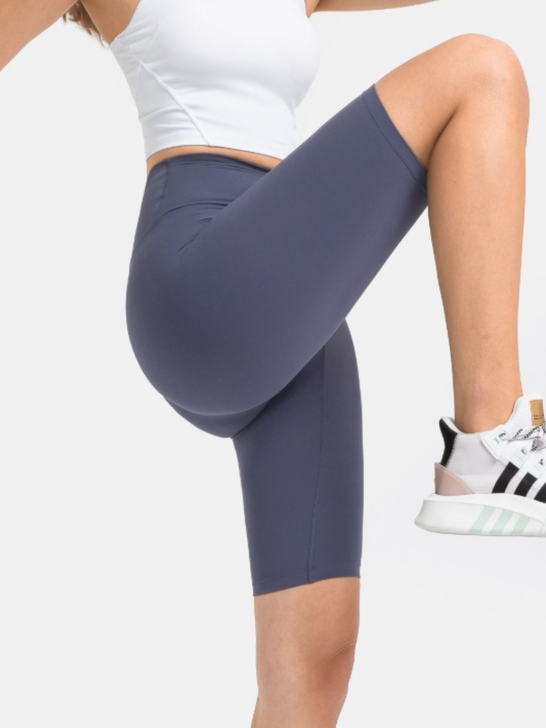 Millennia High Rise Wide Waistband Active Shorts.