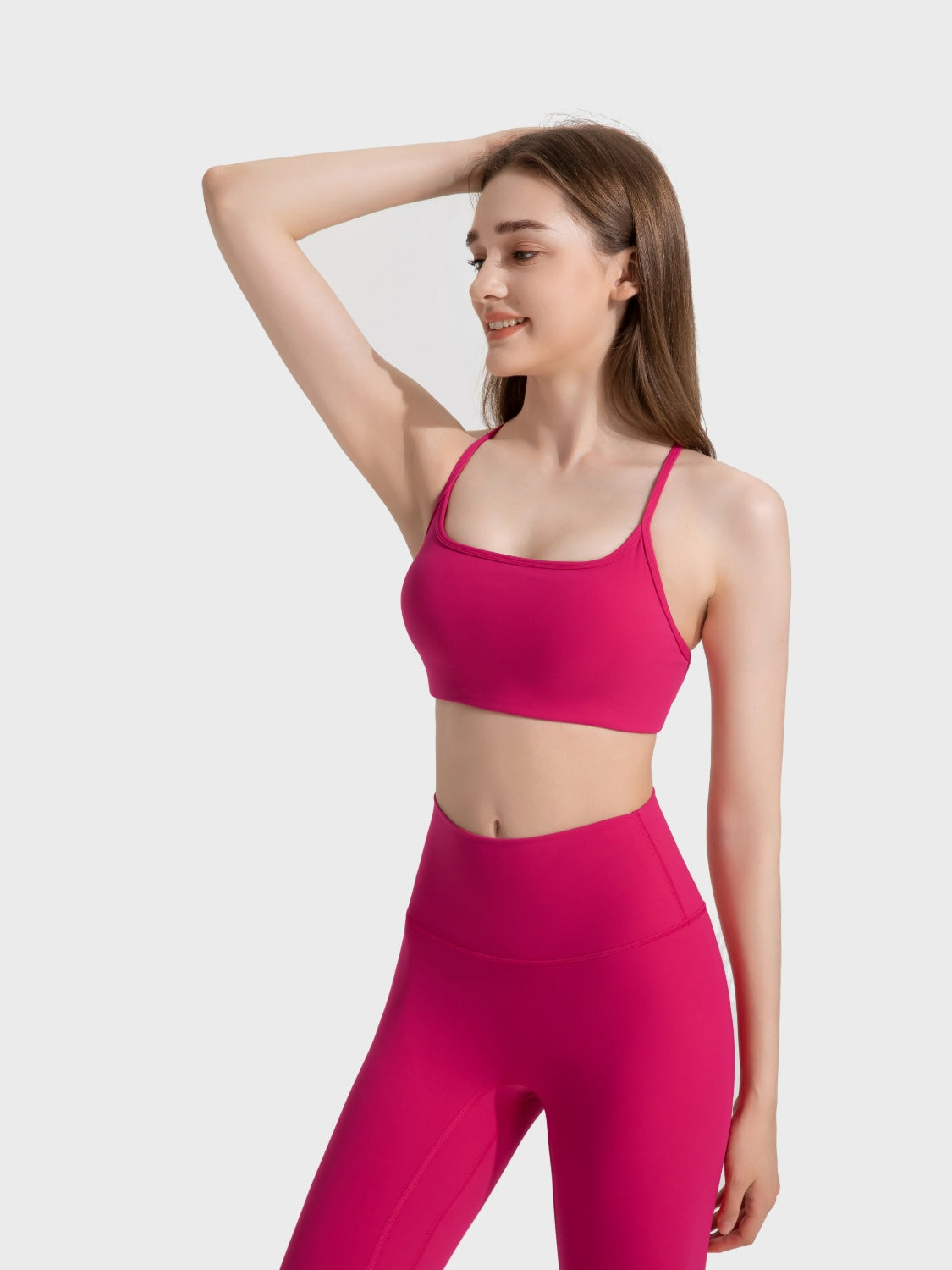 Crisscross Back Active Cami with Detachable Chest Pads - Workout & Yoga Top.