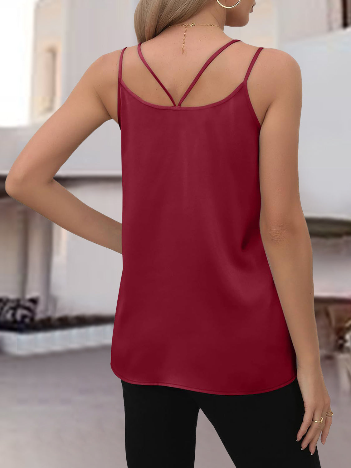 V-Neck Double Spaghetti Straps Cami.