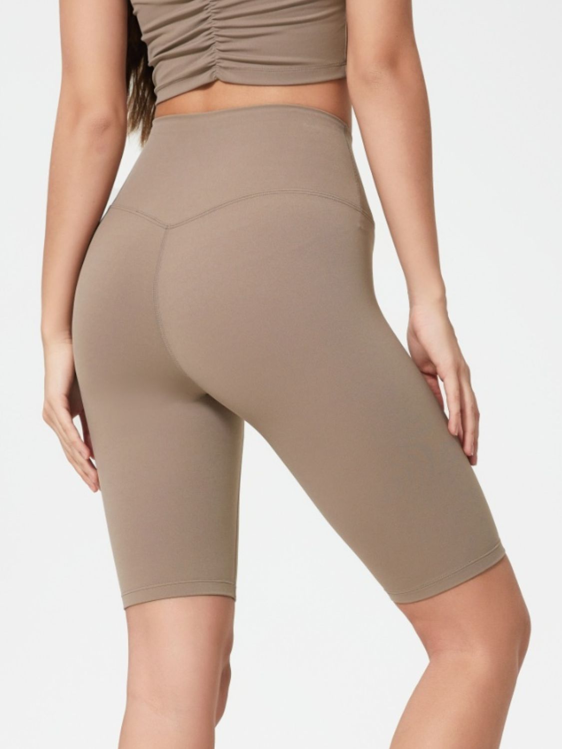 Millennia High Rise Wide Waistband Active Shorts.