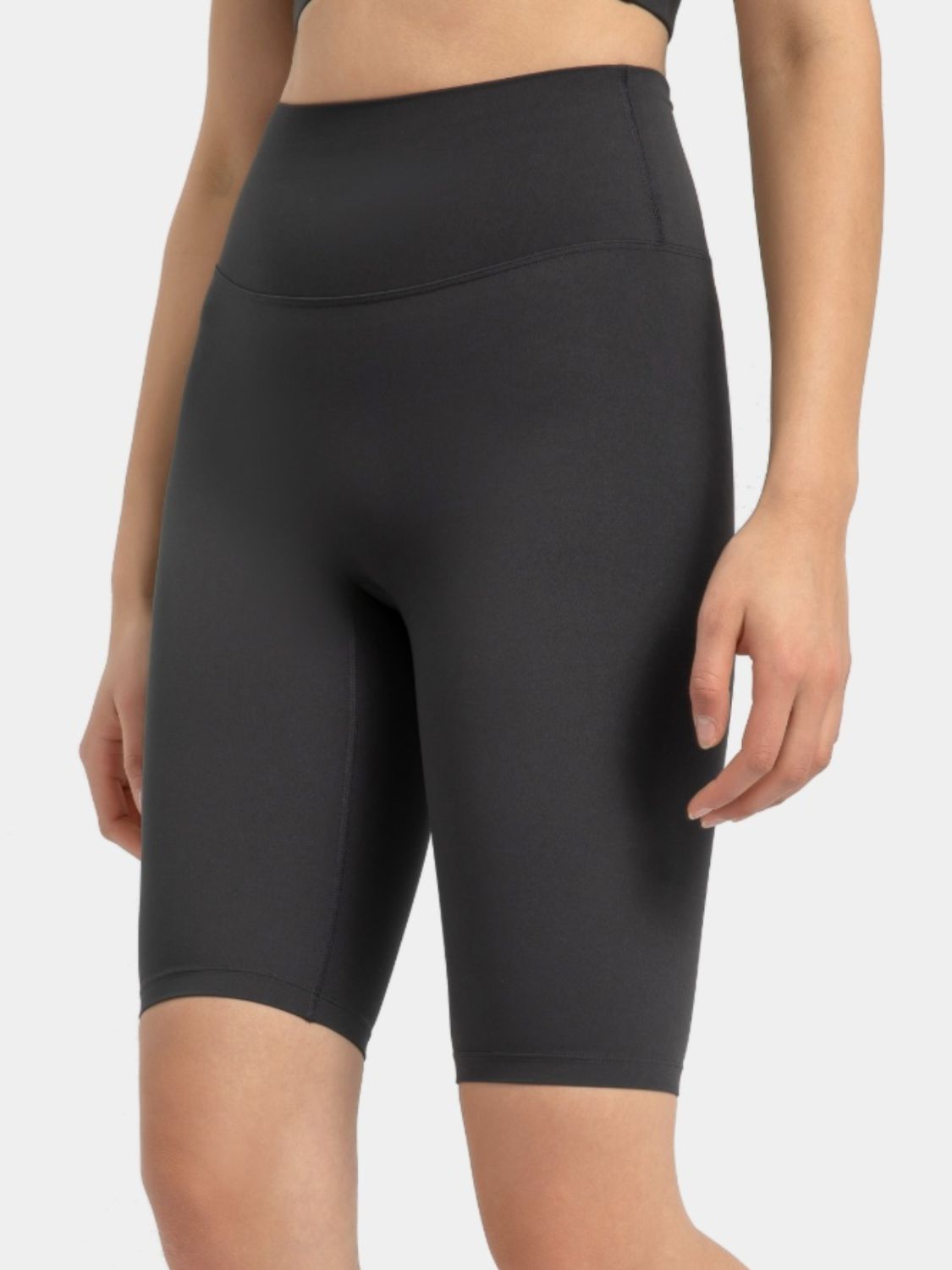 Millennia High Rise Wide Waistband Active Shorts.