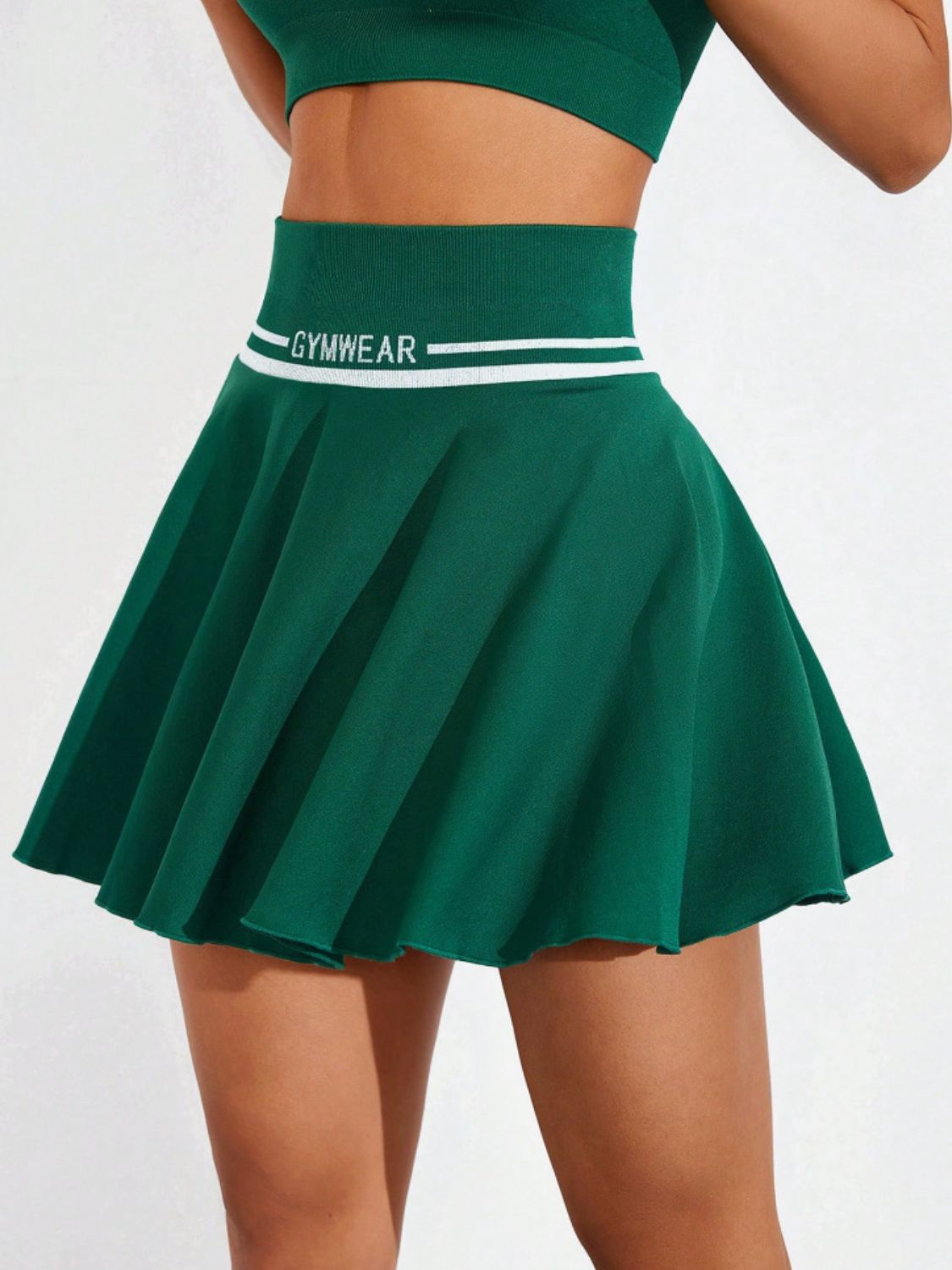 Ruched High Waist Mini Active Skirt.