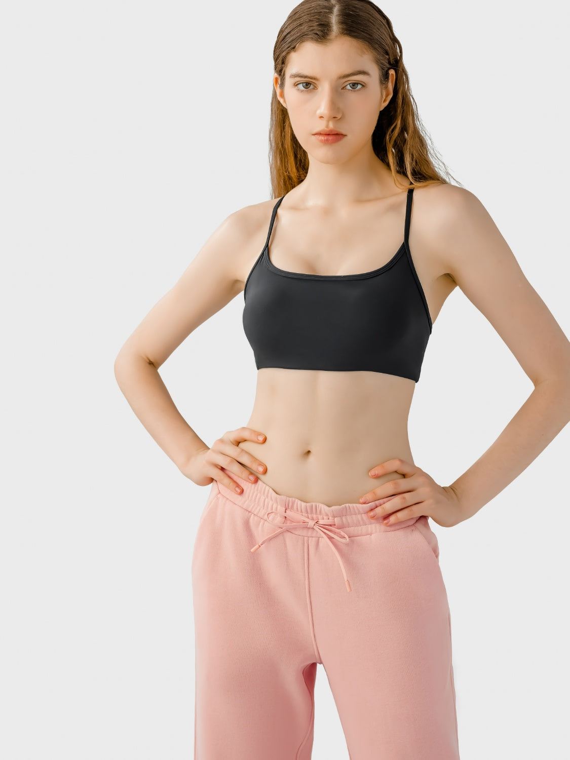 Crisscross Back Active Cami with Detachable Chest Pads - Workout & Yoga Top.