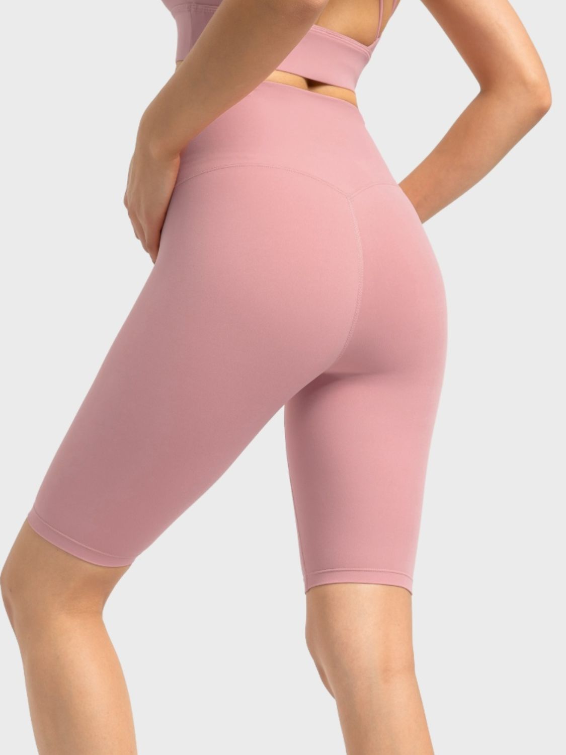 Millennia High Rise Wide Waistband Active Shorts.