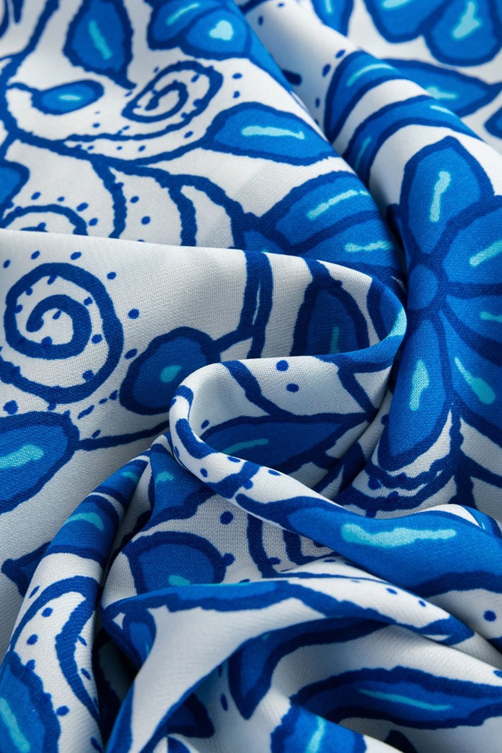 Floral Printed Spaghetti Strap Maxi Dress with Waist Tie.