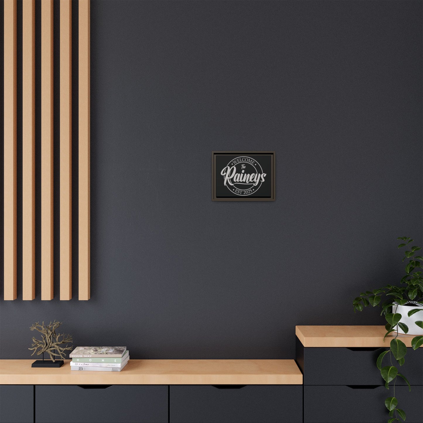 Canvas Wall Art - Personalized Welcome Art with Family Name and Year.