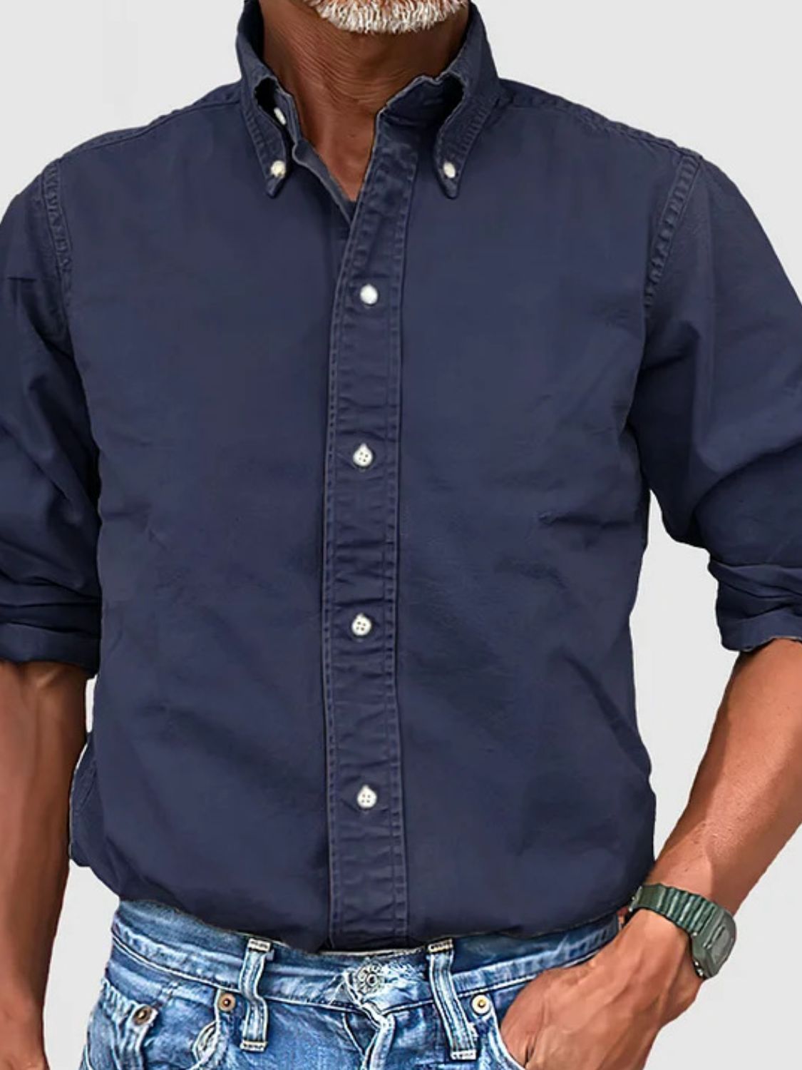 Collared Neck Button Down Shirt