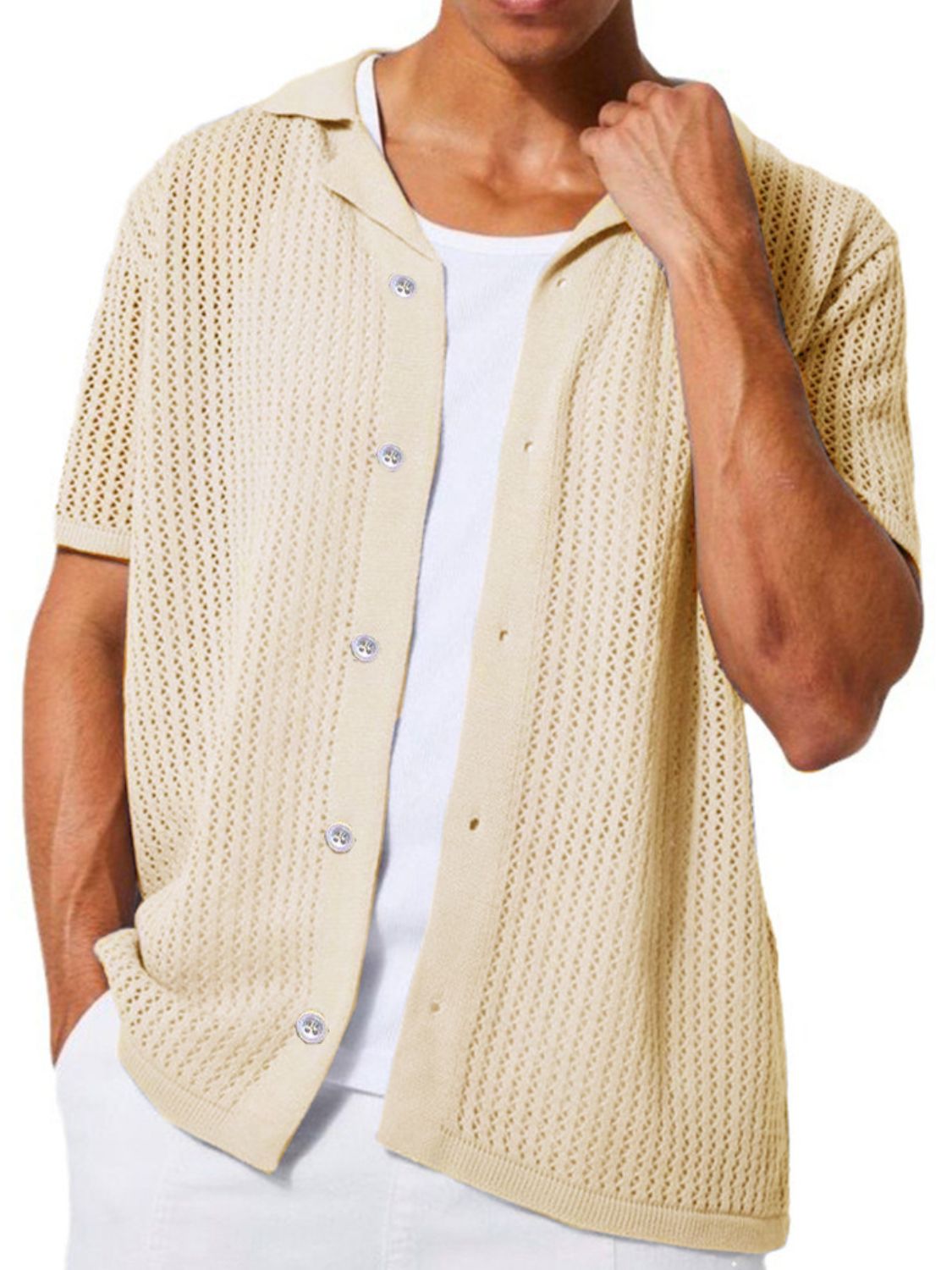 Men's Classic Button Down Short Sleeve Shirt - Plus Size Comfort.