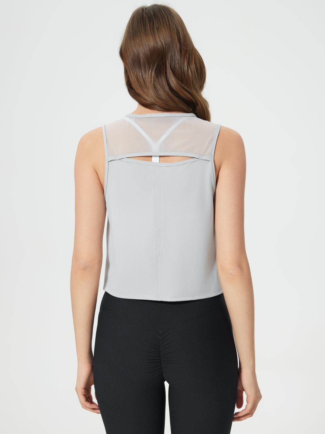 Millennia Round Neck Cropped Active Tank.