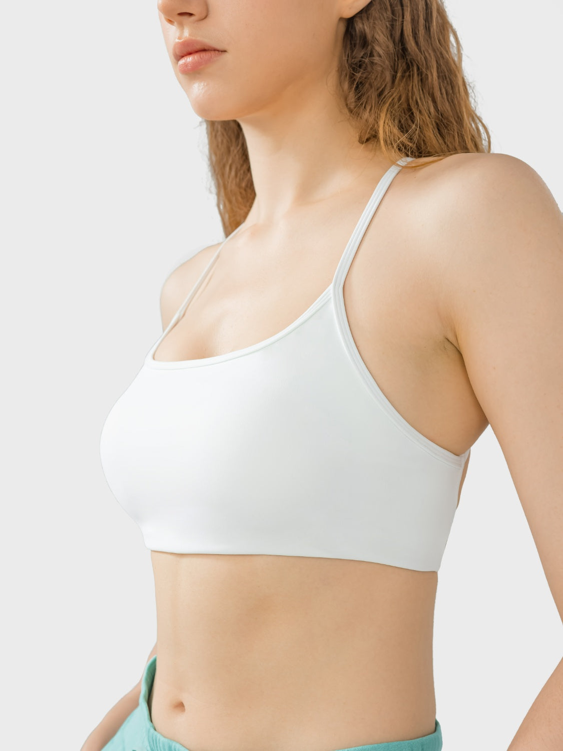 Crisscross Back Active Cami with Detachable Chest Pads - Workout & Yoga Top.
