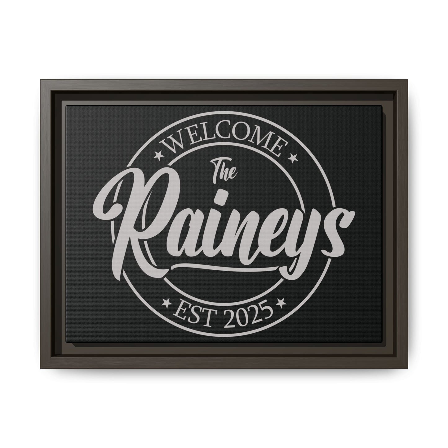 Canvas Wall Art - Personalized Welcome Art with Family Name and Year.