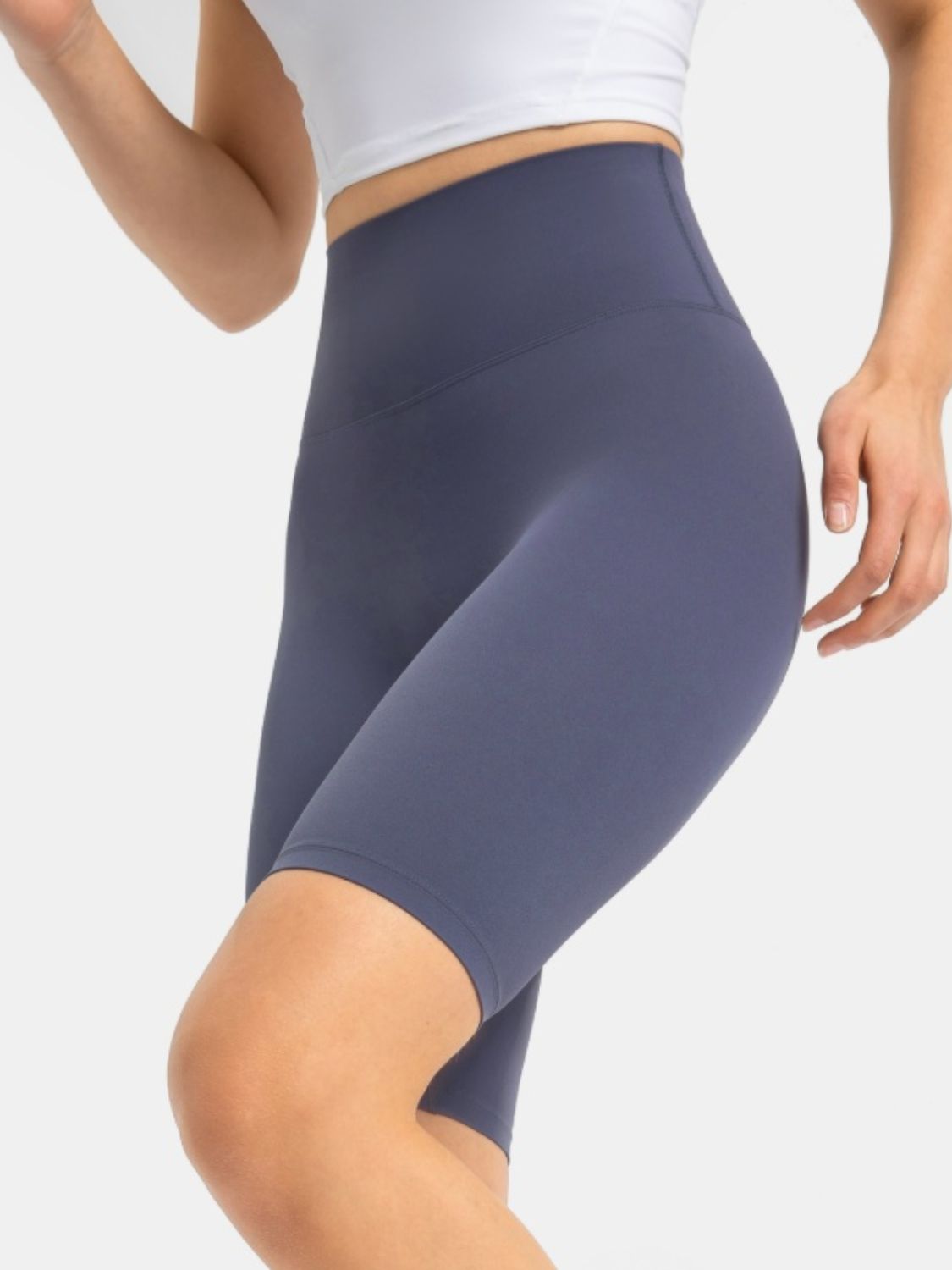 Millennia High Rise Wide Waistband Active Shorts.