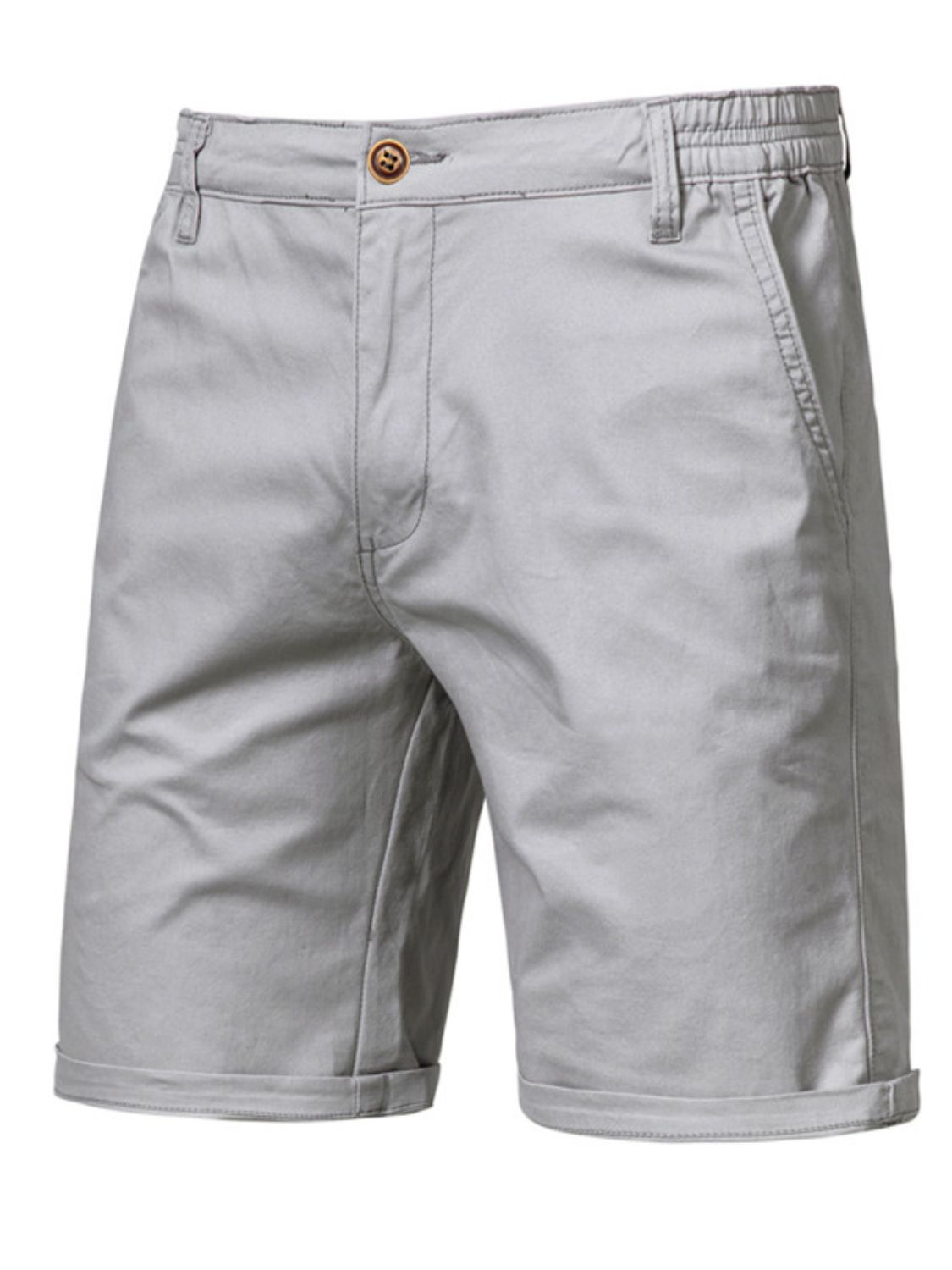 Men's Comfortable Elastic Waist Shorts with Pockets - Casual Essential.