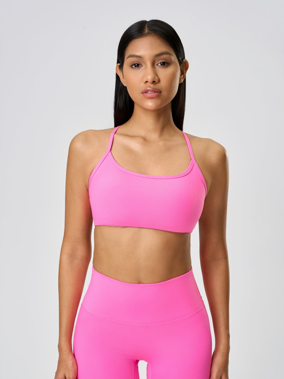 Crisscross Back Active Cami with Detachable Chest Pads - Workout & Yoga Top.