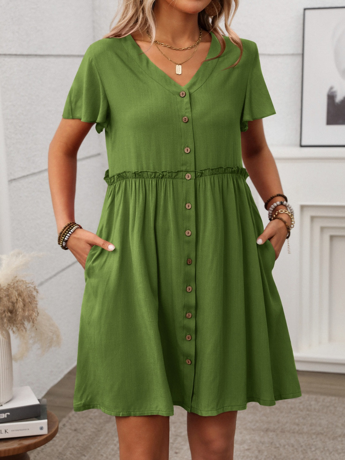 Flutter Sleeve Dress - Effortlessly Chic.