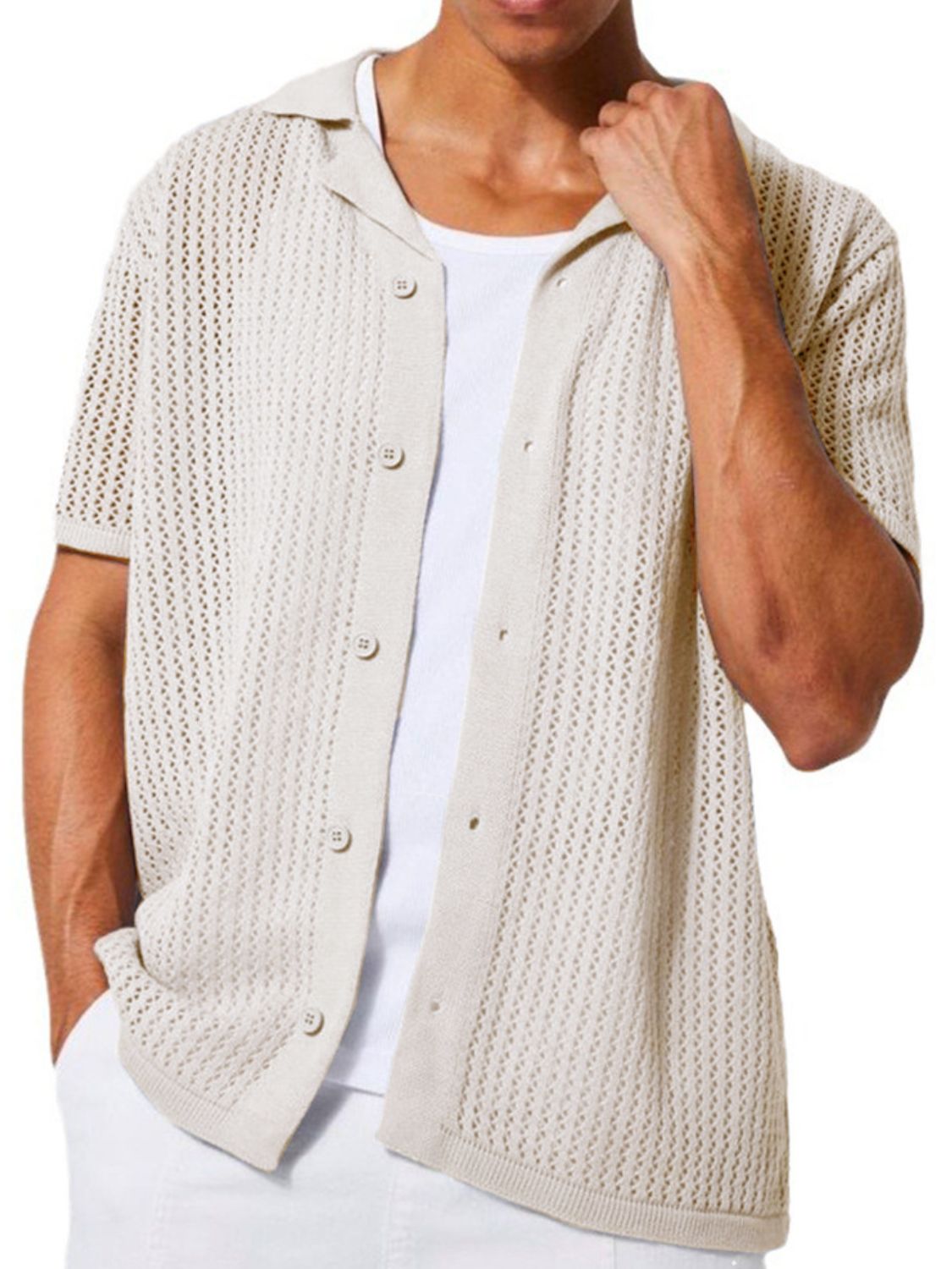 Men's Classic Button Down Short Sleeve Shirt - Plus Size Comfort.