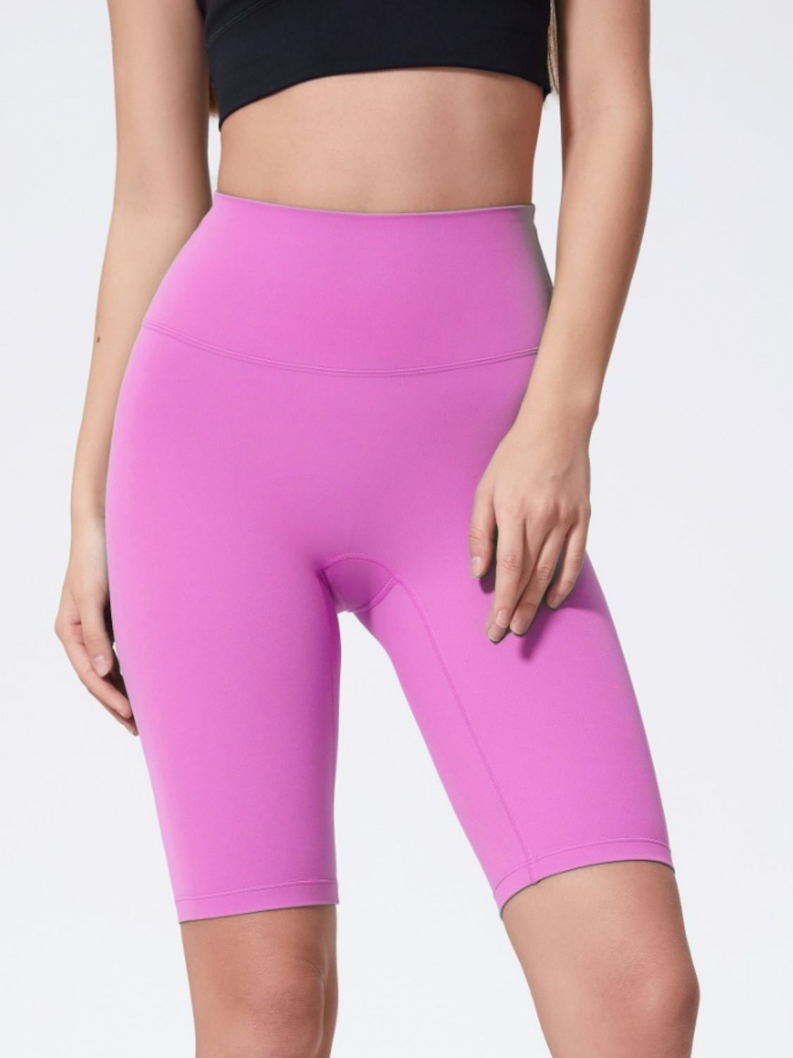 Millennia High Rise Wide Waistband Active Shorts.