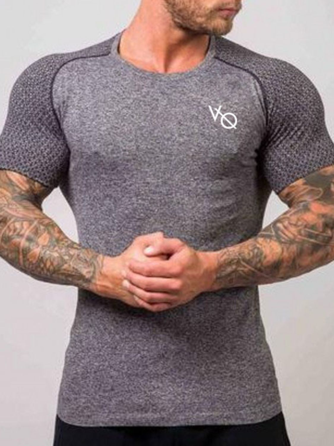 Men's Active Round Neck Short Sleeve T-Shirt.