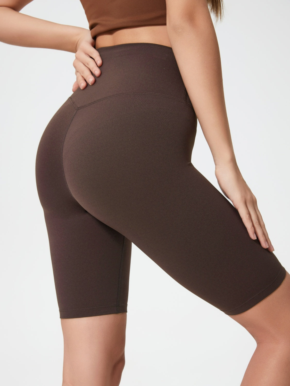 Millennia High Rise Wide Waistband Active Shorts.