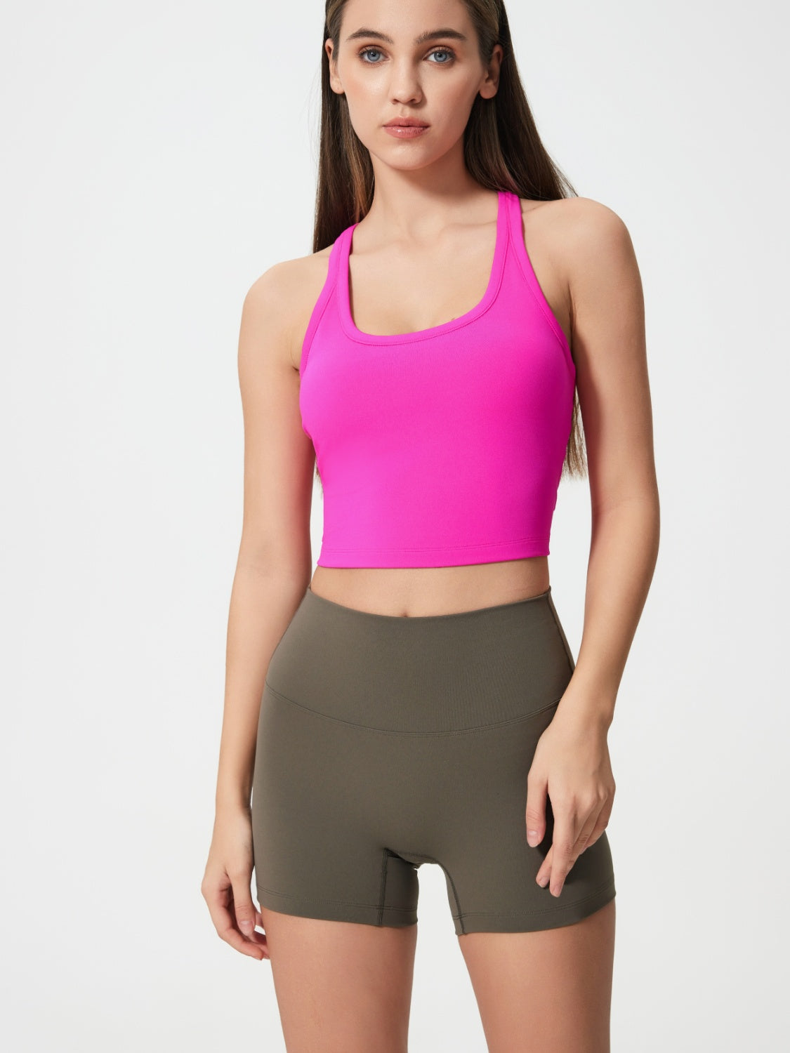 Millennia Scoop Neck Active Tank with Detachable Chest Pads.
