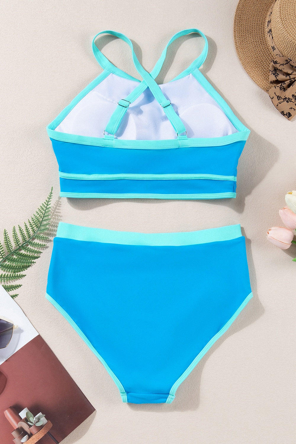 Dive into Style: Crisscross Two-Piece Swim Set.